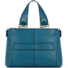 Сумка женская PIQUADRO RAY BD6132S126/VE синий петроль натур.кожа BD6132S126-VE